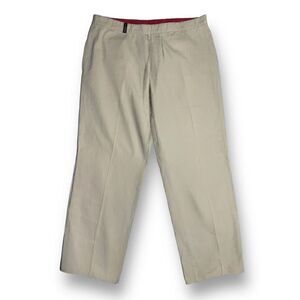 🧨 Moschino Men’s Beige Chino Pants w/ Red Waistband | Size 36 Designer Casual 🔥